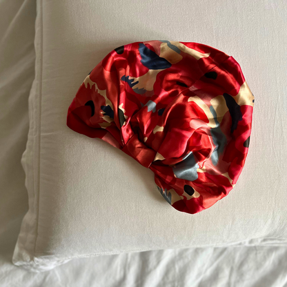 Bonnet de nuit en soie naturelle – Anti-frisottis & casse des cheveux